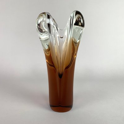 Art Glass Vase by Jan Beranek for Skrdlovice Glasswork, 1960s-TZ-826150