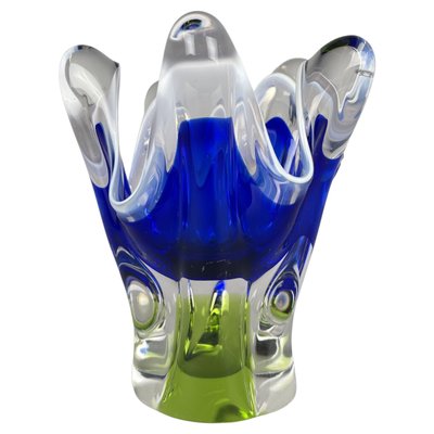 Art Glass Vase by Josef Hospodka for Chribska Glassworks, 1960s-TZ-1028650