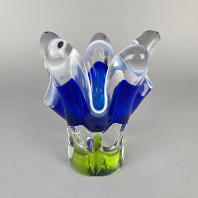 Art Glass Vase by Josef Hospodka for Chribska Glassworks, 1960s-TZ-1028650