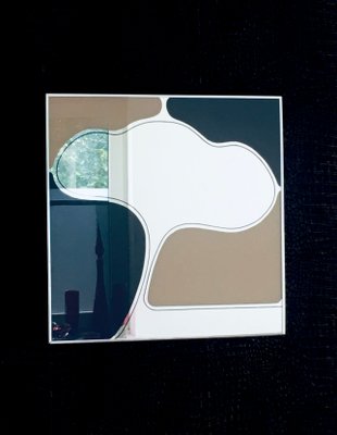 Art Illustrated Mirror from Deknudt Belgium, 1970s-RQV-999481