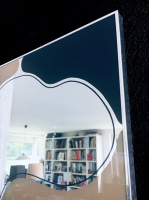 Art Illustrated Mirror from Deknudt Belgium, 1970s-RQV-999481