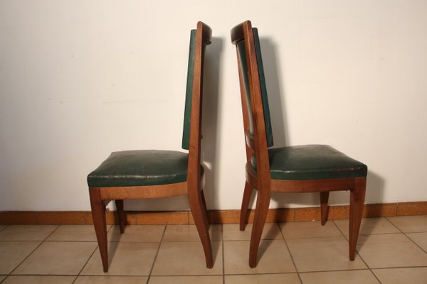 Art Mahogany Dining Chairs, 1920s, Set of 6-KMQ-646185