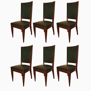 Art Mahogany Dining Chairs, 1920s, Set of 6-KMQ-646185