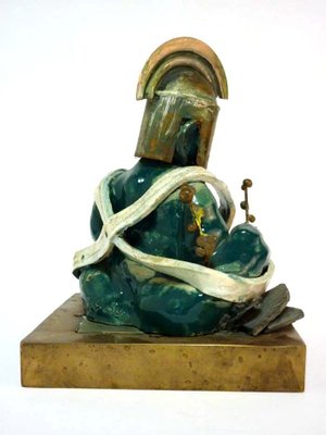 Art Modern Ceramic Warrior Sculpture-GKB-841315