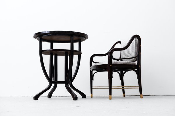 Art Nouveau Armchair Chairs by Otto Wagner for Jacob & Josef Kohn, 1890s, Set of 2-ZNO-1777519