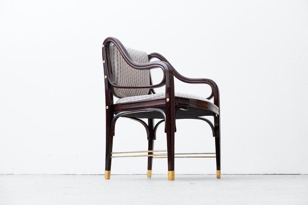 Art Nouveau Armchair Chairs by Otto Wagner for Jacob & Josef Kohn, 1890s, Set of 2-ZNO-1777519