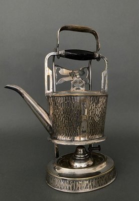 Art Nouveau Arts and Crafts GBN Samovar in Silver Metal, 1890s-QKG-1795372