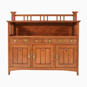 Art Nouveau Arts & Crafts Oak Buffet or Cupboard by H.F. Jansen & Zonen, 1900s-MY-1353172