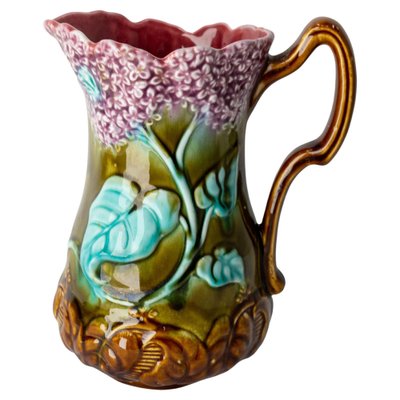 Art Nouveau Barbotine Pitcher from Manufacture d'Onnaing, 1900s-RIU-1342459