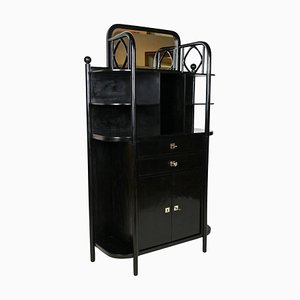 Art Nouveau Black Display Cabinet attributed to Josef Hoffmann for Thonet, 1905-TQA-1796927