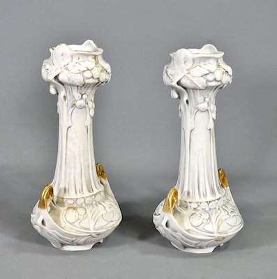 Art Nouveau Bohemia Vases from Royal Dux, 1920s, Set of 2-CTD-1742158