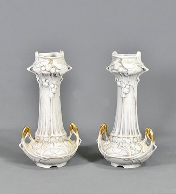 Art Nouveau Bohemia Vases from Royal Dux, 1920s, Set of 2-CTD-1742158