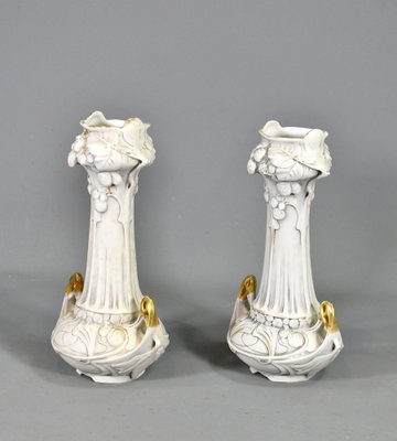 Art Nouveau Bohemia Vases from Royal Dux, 1920s, Set of 2-CTD-1742158