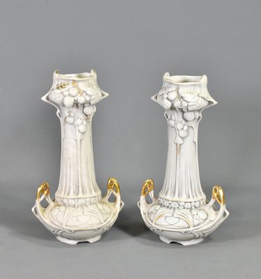 Art Nouveau Bohemia Vases from Royal Dux, 1920s, Set of 2-CTD-1742158