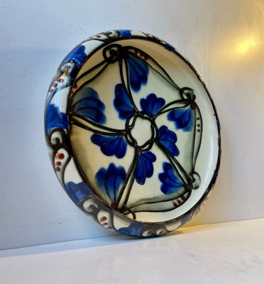 Art Nouveau Bowl in Hand-Glazed Ceramic from Annashåb, 1920s-LCR-1239204