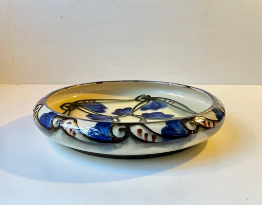 Art Nouveau Bowl in Hand-Glazed Ceramic from Annashåb, 1920s-LCR-1239204