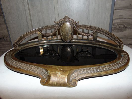 Art Nouveau Brass & Ash Pan or Letter Base, 1890s-CAQ-1407582