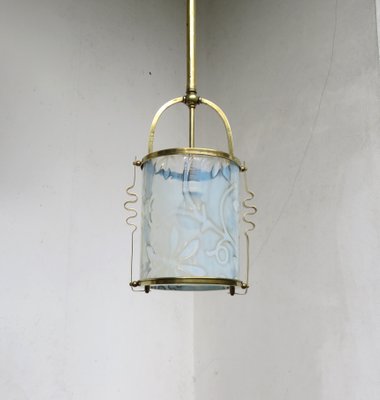 Art Nouveau Brass Ceiling Light-EY-1175416