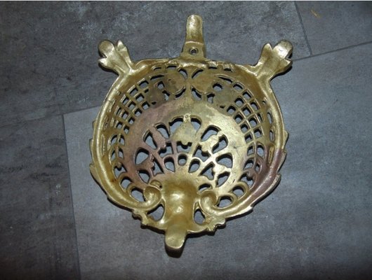 Art Nouveau Brass Fruit Bowl-CAQ-623405