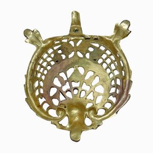 Art Nouveau Brass Fruit Bowl-CAQ-623405