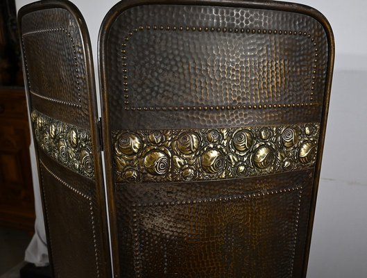 Art Nouveau Brass Screen, 1900-RVK-1793624