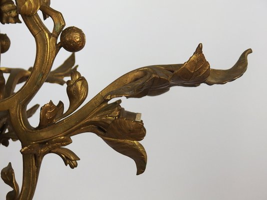 Art Nouveau Bronze Chandelier, 1890s-LW-1804606