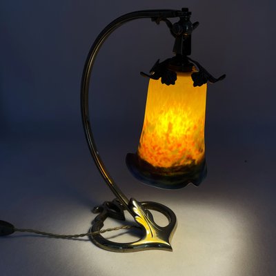 Art Nouveau Bronze Desk Lamp from Muller Freres, Luneville-JUZ-1269443