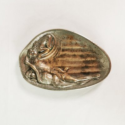 Art Nouveau Bronze Soap Dish, Former Czechoslovakia, 1930s-ZTG-1819364