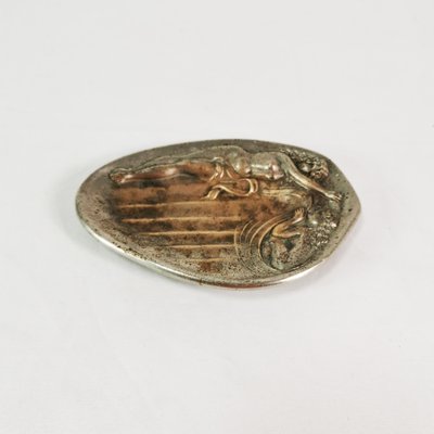 Art Nouveau Bronze Soap Dish, Former Czechoslovakia, 1930s-ZTG-1819364