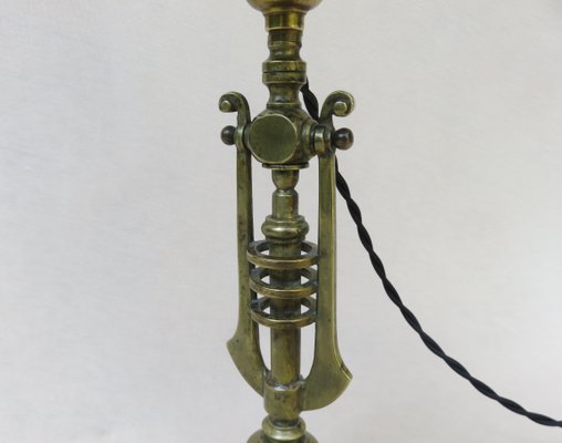 Art Nouveau Bronze Table Lamp-EY-1358263