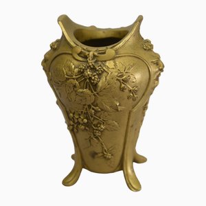 Art Nouveau Bronze Vase by Louchet Ciseleur, 1900s-NEN-2023677