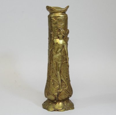 Art Nouveau Bronze Vase by Paul Louche-NE-672697