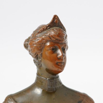 Art Nouveau Bust of Woman in Babbitt-IXK-1057934