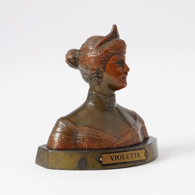 Art Nouveau Bust of Woman in Babbitt-IXK-1057934