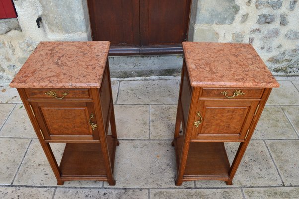 Art Nouveau Carved Bedroom Set attributed to Louis Majorelle, Set of 4-XNH-1017691