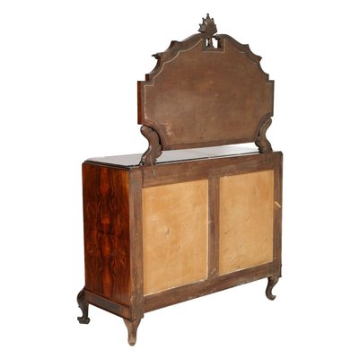 Art Nouveau Carved Burl Walnut Dresser with Mirror from Testolini e Salviati-NJV-715139