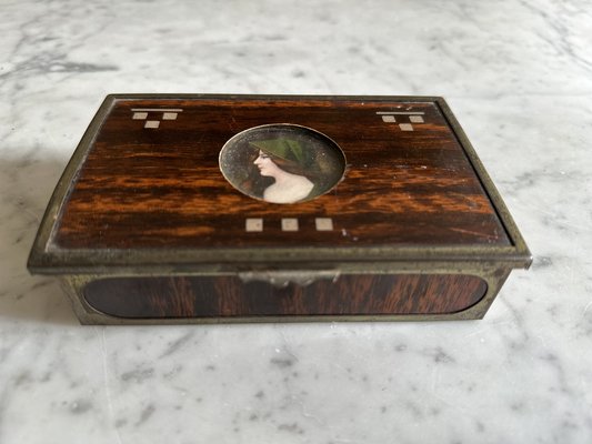 Art Nouveau Casket with a Portrait of a Lady-JO-1728671