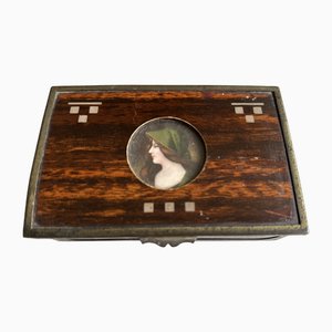 Art Nouveau Casket with a Portrait of a Lady-JO-1728671