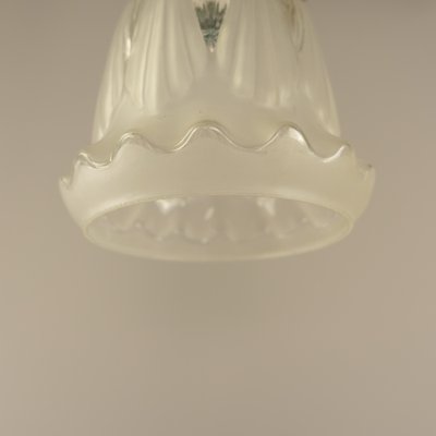 Art Nouveau Ceiling Lamp in Brass and Glass, France, 1915-KDB-1769162