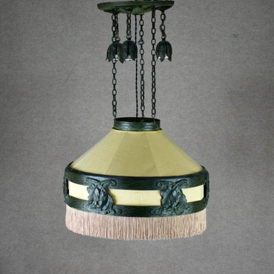 Art Nouveau Ceiling Lamp in Bronze from Böhlmarks, Sweden, 1910s-RNM-2032238