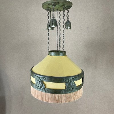 Art Nouveau Ceiling Lamp in Bronze from Böhlmarks, Sweden, 1910s-RNM-2032238