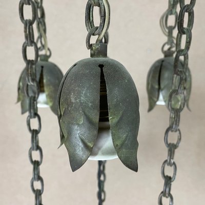 Art Nouveau Ceiling Lamp in Bronze from Böhlmarks, Sweden, 1910s-RNM-2032238