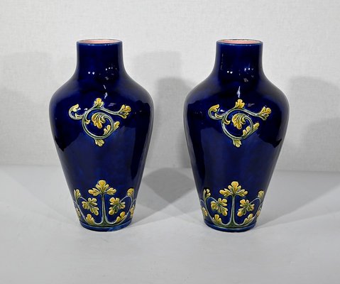 Art Nouveau Ceramic Vases, 1900s, Set of 2-RVK-1353301