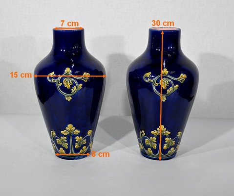 Art Nouveau Ceramic Vases, 1900s, Set of 2-RVK-1353301