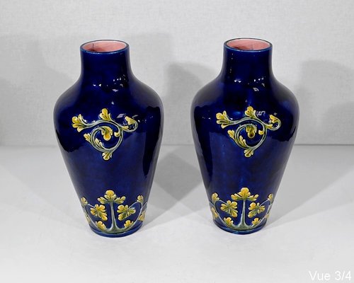 Art Nouveau Ceramic Vases, 1900s, Set of 2-RVK-1353301