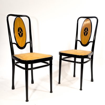 Art Nouveau Chairs by Marcel Kammerer for Thonet, Vienna, 1908, Set of 2-TG-937589