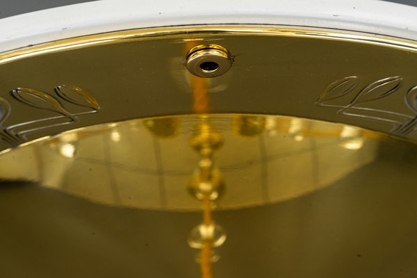 Art Nouveau Chandelier with Opaline Glass Shades, Vienna, 1910-SPD-1397580