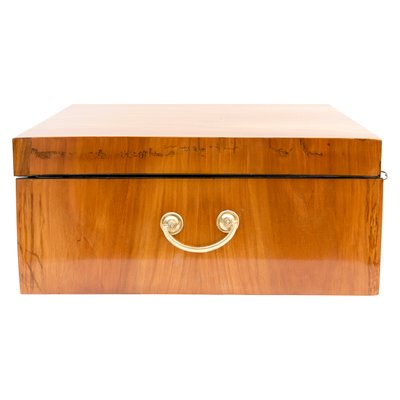 Art Nouveau Cherry Wood Casket-WFJ-1068945