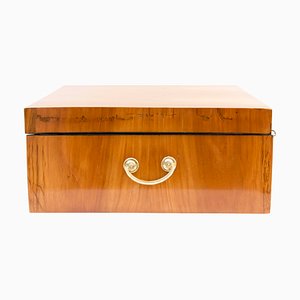 Art Nouveau Cherry Wood Casket-WFJ-1068945