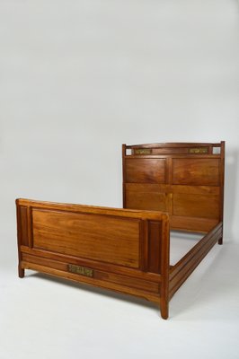 Art Nouveau Clematis Bedroom Set in Mahogany by Mathieu Gallerey, Set of 3-XNH-953875